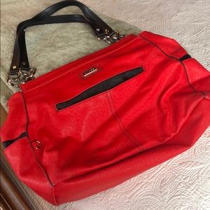 Large Red Miche Bag - complete with straps and inner lining